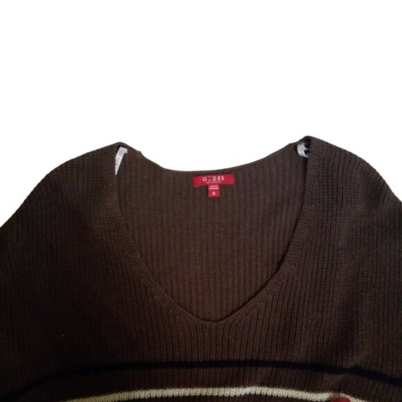 Guess men's slouchy oversized brown sweater sz XL NEW - Picture 4 of 10